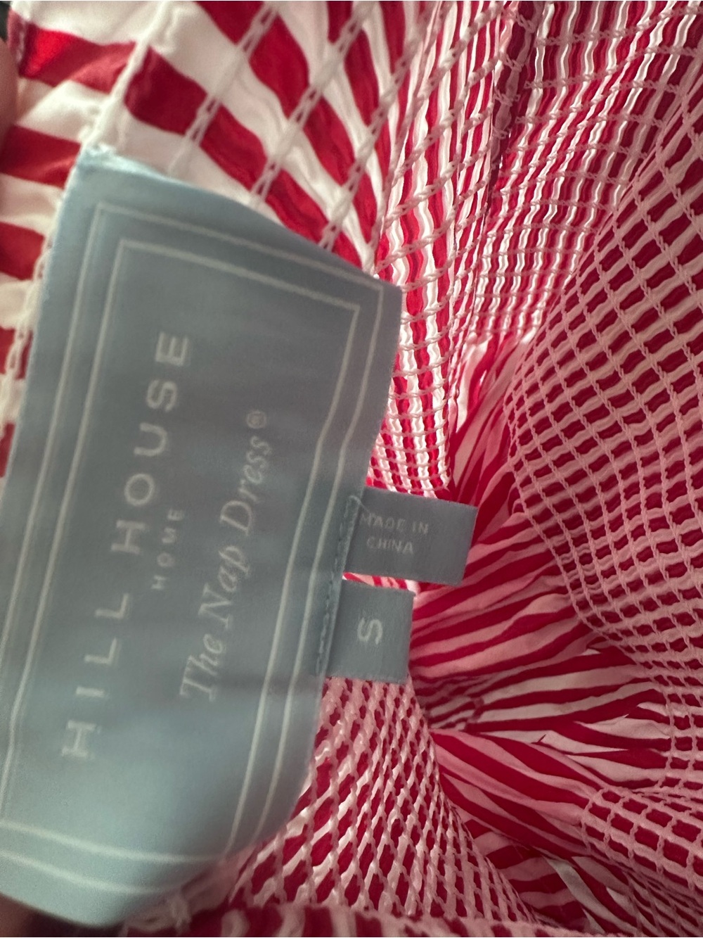 Hill House Red & White Striped Smocked Ruffle Maxi Dress - Picture 2 of 4